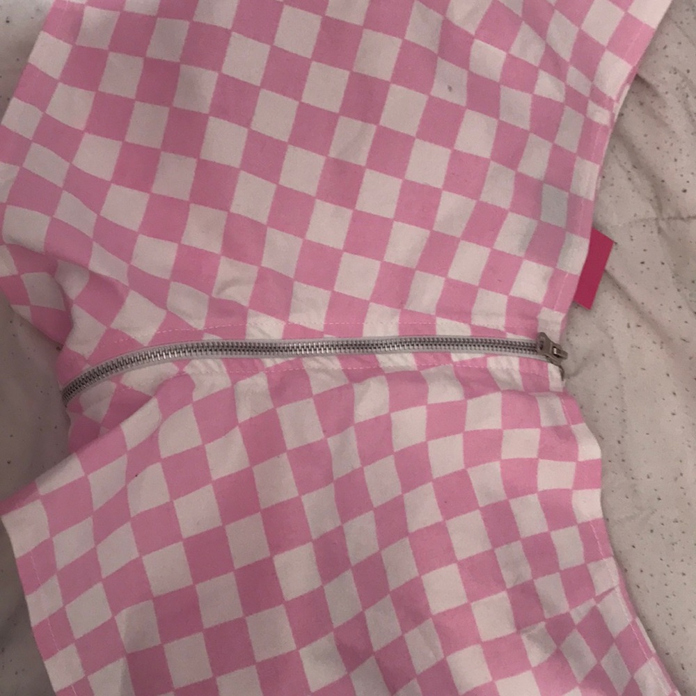 Pink Checkered Booty Shorts - Picture 3 of 5